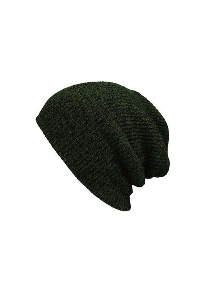 Unisex Örgü Baggy Beanie Kış Şapka Açık Kayak Slouchy Chic Örme Kap (Gri) (Yurt Dışından)