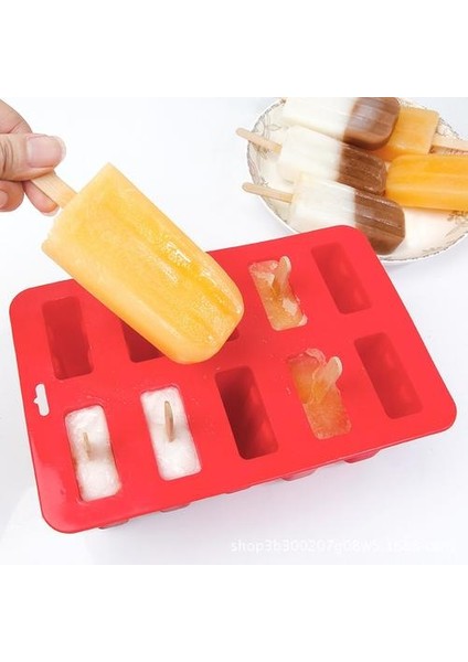 1pc 10 Boşluk Silikon Dondurma Kalıp Kalıplı Kalıp, Kendi Dondurmanız, Dayanıklı, Yüksek Sıcaklığa Dayanıklı, Gıda Sınıfı Malzeme (Yurt Dışından) modelleri