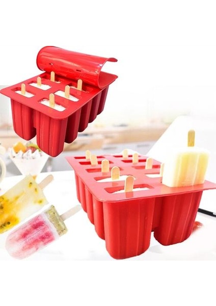 1pc 10 Boşluk Silikon Dondurma Kalıp Kalıplı Kalıp, Kendi Dondurmanız, Dayanıklı, Yüksek Sıcaklığa Dayanıklı, Gıda Sınıfı Malzeme (Yurt Dışından) fırsatları