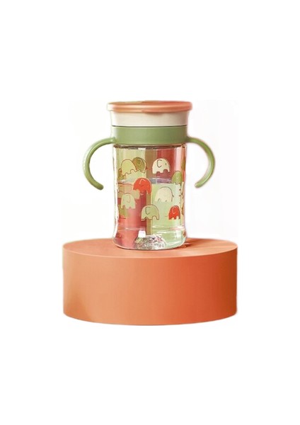 Bc Babycare 260 ml Bebek Bardak Döndürülebilir Sihirli Kupası Çocuk Sızdırmaz 360 ° Içme Su Şişesi Ergonomik Kolu Kupası Bpa Ücretsiz | Kupalar (Yeşil) (Yurt Dışından)