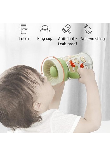 Bc Babycare 260 ml Bebek Bardak Döndürülebilir Sihirli Kupası Çocuk Sızdırmaz 360 ° Içme Su Şişesi Ergonomik Kolu Kupası Bpa Ücretsiz | Kupalar (Yeşil) (Yurt Dışından)