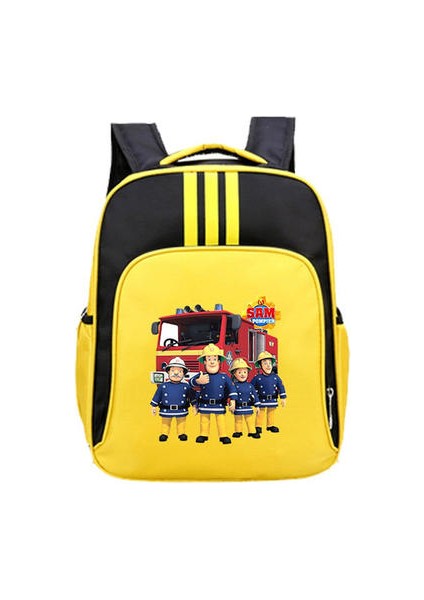 Ilköğretim Okul Sırt Çantası Yeni Karikatür Sırt Çantası Itfaiyeci Sam Baskı Çocuklar Ilkokul Çantası (Sarı) (Yurt Dışından)