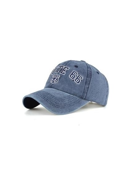 Rota 66 Nakış Denim Beyzbol Şapkası Feueed Cap Sun Hat (Yurt Dışından)