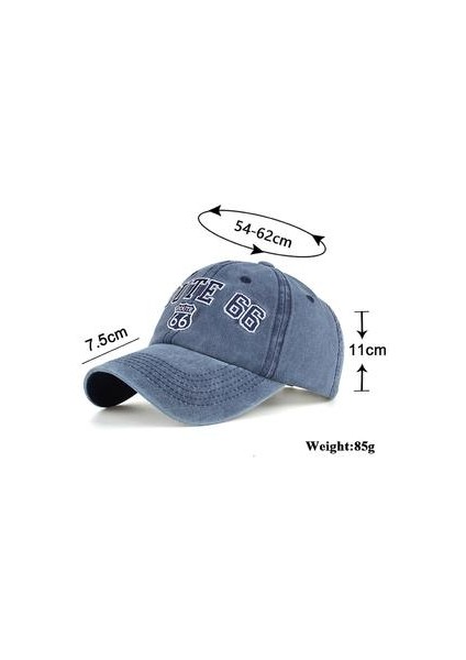 Rota 66 Nakış Denim Beyzbol Şapkası Feueed Cap Sun Hat (Yurt Dışından)