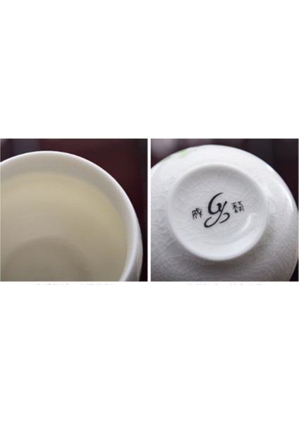 1 Adet Çin Seramik Çay Kupası Beyaz Porselen Kung Fu Cups Çömlekçilik Kolu ile Drinkware Şarap Kahve Kupa Teacup | Teacups (Yurt Dışından) fiyatları