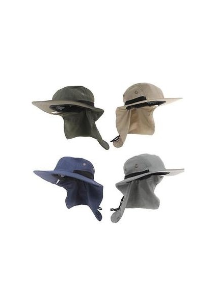 Açık Güneş Şapka Boyun Flap Boonie Şapka Balıkçılık Yürüyüş Safari Sun Brim Kova Bush Suncap (Yeşil) (Yurt Dışından)