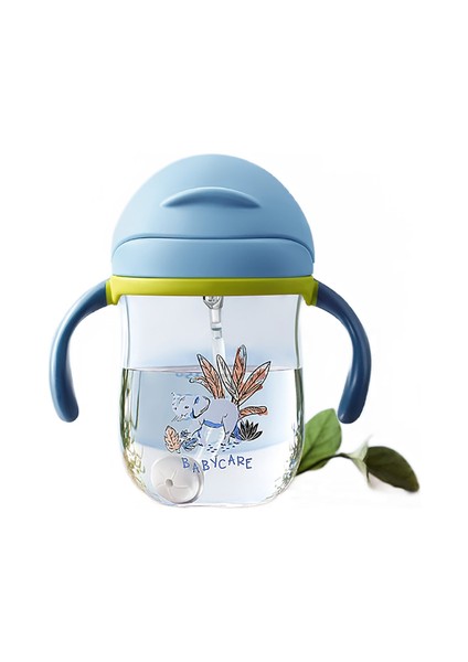 Bebek Sippy Kupası Baskı Antibokalı Besleme Ördek Gaz Kupası Yerçekimi Topu Içme Öğrenme Saman Su Şişesi | Kupalar (Mavi) (Yurt Dışından) indirimleri