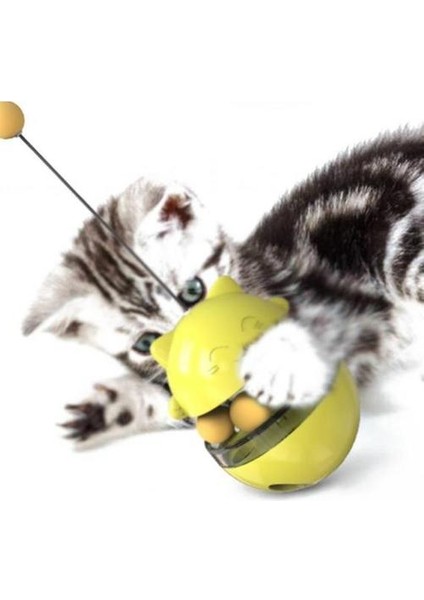 Kedi Tumbler Oyuncak Kedi Yemek Dağıtıcı Kedi Yavaş Besleyici (Sarı) (Yurt Dışından) fiyatları