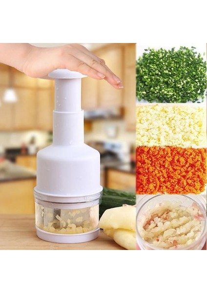 Paslanmaz Çelik Kesici Plastik El Baskı Soğan Sarımsak Kıyıcı Mutfak Manuel Gıda Sebze Salatası Dilimleme Kıyma Gadget'ları | Manuel Dilimleyiciler (Yurt Dışından) fiyatları