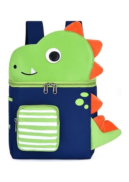 Anaokulu Okul Çantası 2-7 Yaşında Çizgi Film Çocuk Sırt Çantası (Yeşil) (Yurt Dışından)