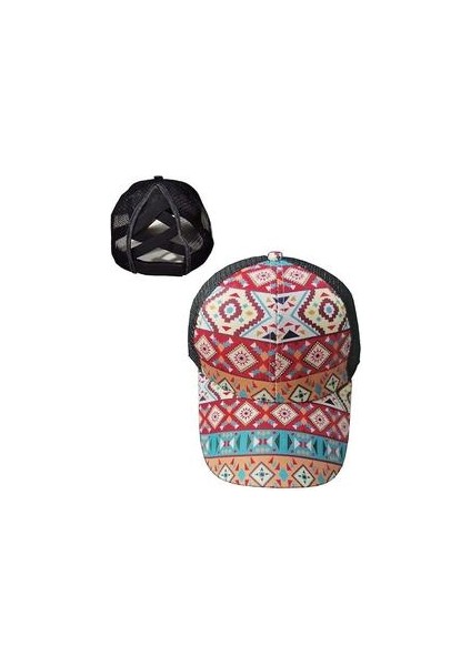 Kadın At Kuyruğu Beyzbol Pamuk Kapaklar, Yaz Snapback Şapka (E) (Yurt Dışından)