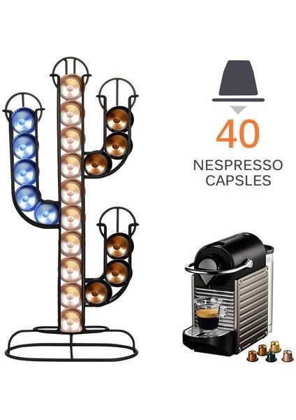 Metal Siyah Nespresso Kapsül Tutucu Kahve Pod Depolama Standı Raf 40 Adet Coffeare Set Paslanmaz Kahve Filtre Tutucu Uyar | Depolama Tutucular ve Amp;raflar (Yurt Dışından)