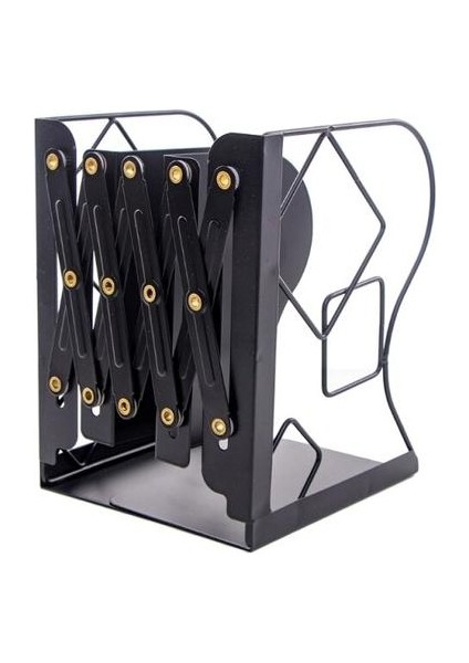 Geri Çekilebilir Kitap Desteği Standı Teleskopik Metal Bookend Raf Bookrack Organizer | (Yurt Dışından)