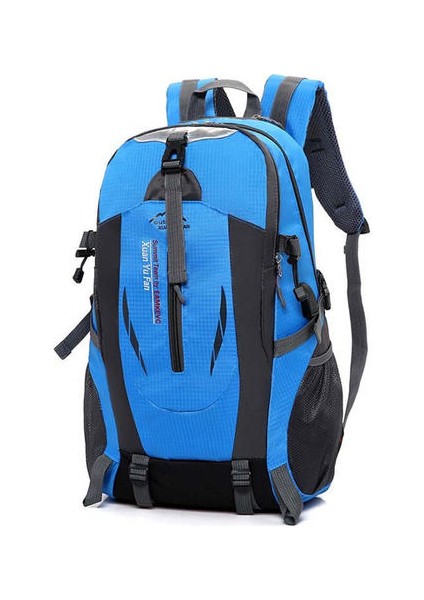 50L USB Jack Açık Hiking Spor Trekking Balıkçılık Su Geçirmez Kamp Erkekler ve Kadınlar Çiftler Omuz Çantası Sırt Çantası Dağcılık Çantası Açık Spor Sırt Çantası (Mavi) (Yurt Dışından)