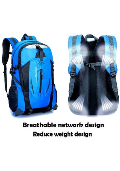 50L USB Jack Açık Hiking Spor Trekking Balıkçılık Su Geçirmez Kamp Erkekler ve Kadınlar Çiftler Omuz Çantası Sırt Çantası Dağcılık Çantası Açık Spor Sırt Çantası (Mavi) (Yurt Dışından) fırsatları