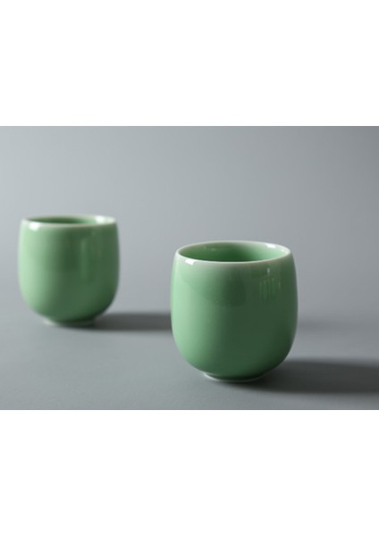 1 Adet Japon Tarzı Seramik Çay Kupası Porselen Kung Fu Bardak Çömlekçilik Drinkware Şarap Kahve Kupa Celadon Çay Fincanı | Teacups (Yeşil) (Yurt Dışından)