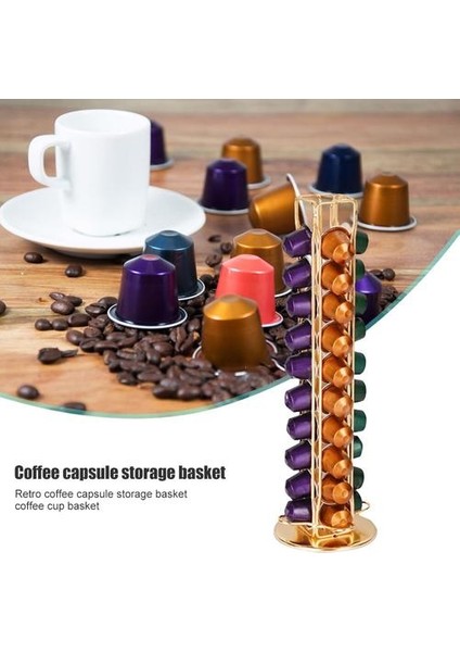 Pratik Kahve Kapsülleri Dağıtım Kulesi Standı 40 Nespresso Kapsüller Depolama Pod Tutucu Ev Ofis Depolama Organizer Raf | (Yurt Dışından) modelleri