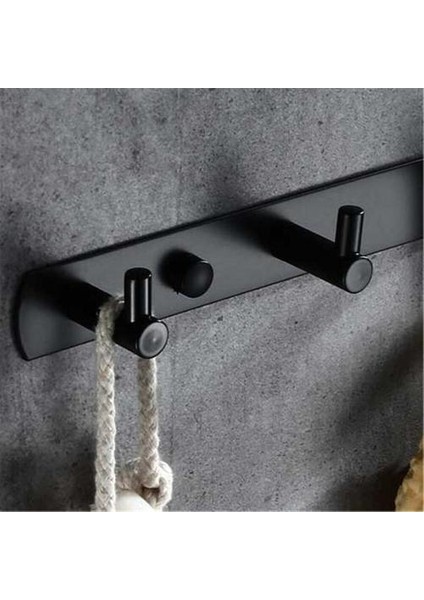 Katı Paslanmaz Çelik Siyah Elektrolik Kaplama Banyo Havlu Kanca Duvar Kanca Kapı Askı Elbise Robe Kanca Çok Fonksiyonlu | Robe Hooks (Yurt Dışından)