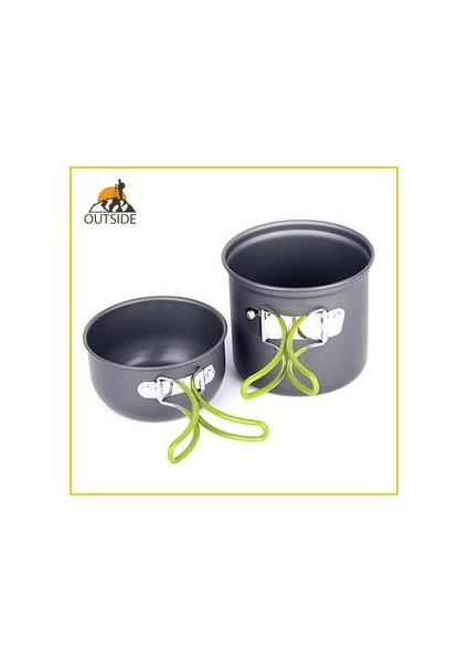 Ultralight Kamp Tencere Eşyaları Açık Sofra Seti Yürüyüş Piknik Sırt Çantası Kamp Sofra Pot Pan 1 2 Kişilik | Açık Hava Tablosu (Yurt Dışından) modelleri