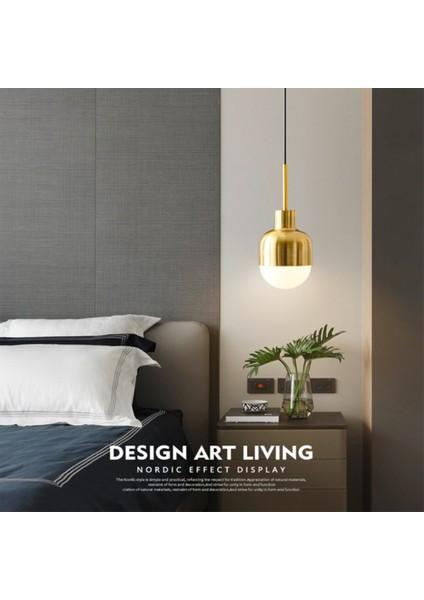 12 W Restoran Bar Avize Hotel Homestay Dekorasyon Pirinç Renk Mutfak Yatak Odası Başucu Tek Baş Lambası (Sıcak Işık) (Yurt Dışından) fiyatları