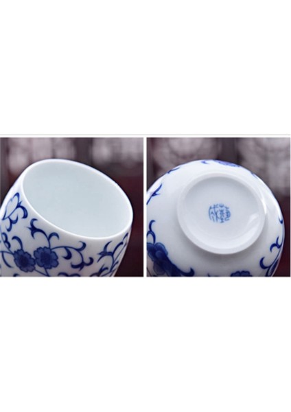 1 Adet Çin Seramik Çay Kupası Beyaz Porselen Kung Fu Cups Çömlekçilik Kolu ile Drinkware Şarap Kahve Kupa Teacup | Teacups (Yurt Dışından) fırsatları
