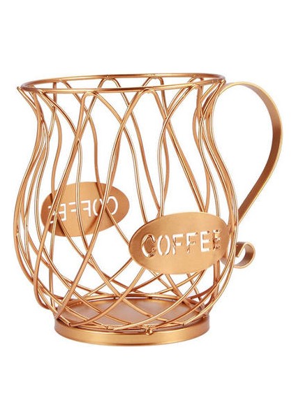 Kahve Kapsülü Evrensel Depolama Sepeti Kahve Fincanı Sepeti Vintage Kahve Pod Organizatör Tutucu Siyah Ev Cafe Otel | (Yurt Dışından)