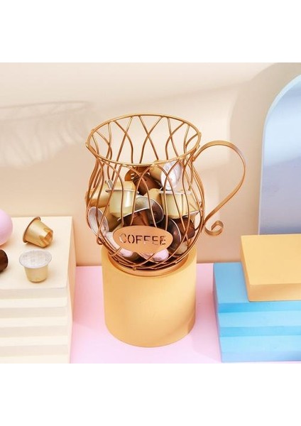 Kahve Kapsülü Evrensel Depolama Sepeti Kahve Fincanı Sepeti Vintage Kahve Pod Organizatör Tutucu Siyah Ev Cafe Otel | (Yurt Dışından) modelleri