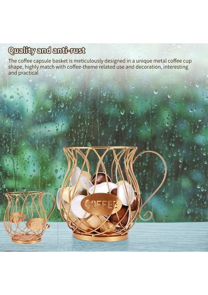 Kahve Kapsülü Evrensel Depolama Sepeti Kahve Fincanı Sepeti Vintage Kahve Pod Organizatör Tutucu Siyah Ev Cafe Otel | (Yurt Dışından) fırsatları