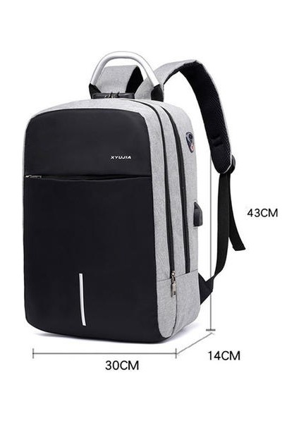 Moda Su Geçirmez Çok Fonksiyonlu Anti-Hırsızlık Şifre Kilidi USB Şarj Sırt Çantası Dizüstü Rahat Sırt Çantaları Iş Seyahat Çantası (Yurt Dışından) modelleri