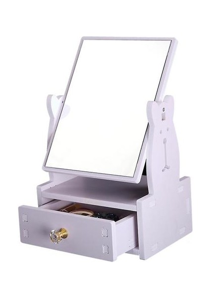 Kare Makyaj Masa Ayna Depolama Büyük Soyunma Kozmetik Ayna (Yurt Dışından)