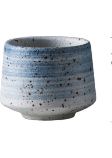 1 Adet Antowall Seramik Çay Bardağı El Yapımı Düz Renk Çay Su Bardağı Taş Renk Drinkware Mat Kahve Bardağı | Çay Fincanı (Mavi) (Yurt Dışından)