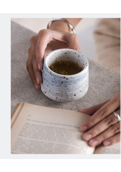 1 Adet Antowall Seramik Çay Bardağı El Yapımı Düz Renk Çay Su Bardağı Taş Renk Drinkware Mat Kahve Bardağı | Çay Fincanı (Mavi) (Yurt Dışından) fırsatları