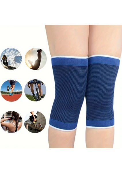 Fitness Tenis Basketbol Ortopedik Spor Outdoor Antrenman Örme Dizlik 2'li Paket