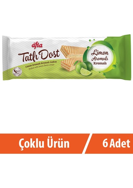 Tatlı Dost Limon Kremalı Gofret 6x140 gr