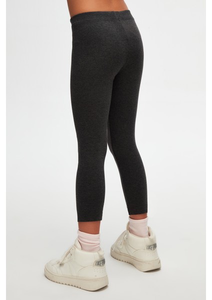 Antrasit Basic Kız Çocuk Kışlık Tayt fırsatları