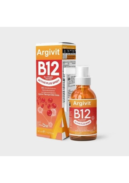 B12 Active Plus Sprey 30 ml