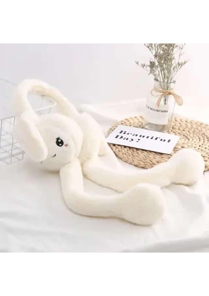 Peluş Oynar Mekanizmalı Tavşan Kulaklık