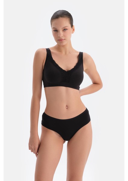 Siyah 1119KC Dantel Detaylı Balensiz Sütyen fırsatları