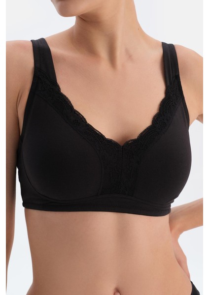 Siyah 1119KC Dantel Detaylı Balensiz Sütyen indirimleri
