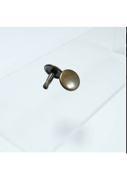 KLİNKSHOP Rivet 7 mm Antik Sarı Kendin Yap Kiti, Çanta, Cüzdan, Kemer, Kot Pantolon, Için Çekiçle Uygulama Aparatları ve 25 Adet Malzeme (Takım)-Paslanmaz Pirinç