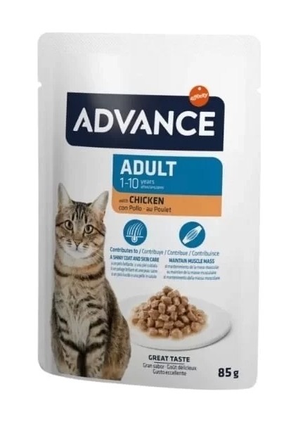 Tavuklu Pouch Konserve Yetişkin Kedi Maması 85 gr