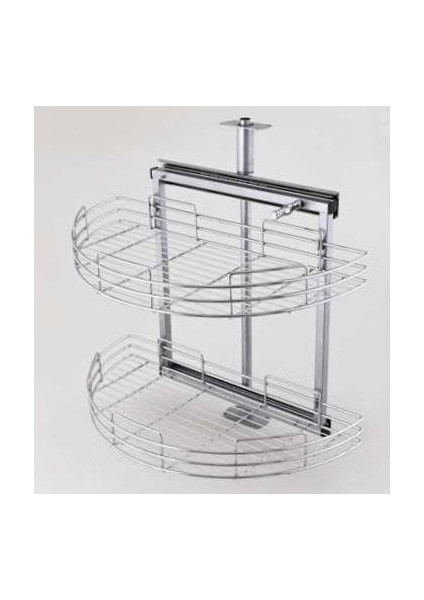 Çağdaş 1/2 Kör Köşe Raylı Döner Sepet 34 cm