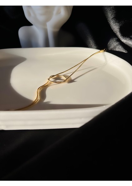 Aşk Düğümü Gold Çelik Bileklik