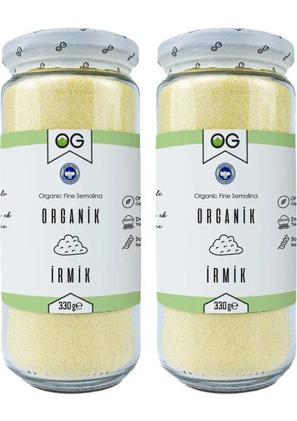 OG natural 2'li Organik İrmik 330 Gr +6 Ay