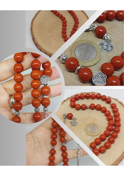 Jasper Taşı Kırmızı 33LÜK Tesbih 10MM (9790)