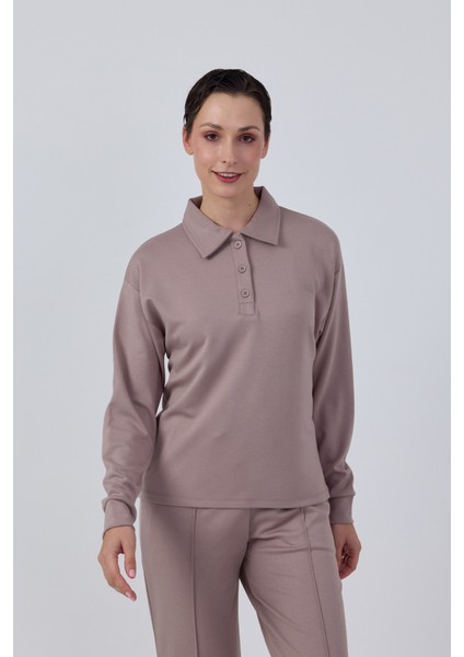Polo Yaka Sweatshirt 082 fırsatları