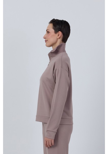 Yaka Fermuar Detaylı Sweatshirt 084