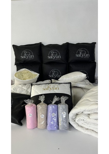saf yün yastık (2 adet)