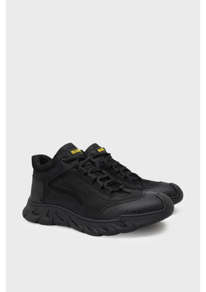 BUL-250053 Siyah Nubuk Erkek Bağlı Yarım Bot fiyatları