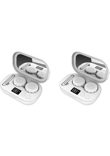 2x Kontakt Lens Ultrasonik Temizleme Makinesi 58000Hz Yüksek Frekanslı Titreşim Zamanlama Şarj Edilebilir Temizleyici (Yurt Dışından)